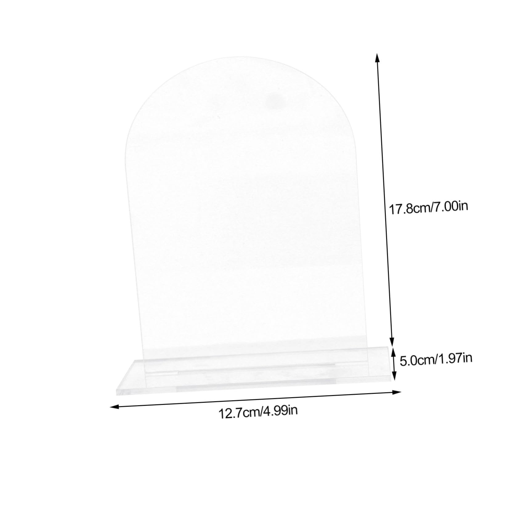 Transparente Acryl Tischkarten für Hochzeiten, 5 Satz, Bogenform | Leere Platzkarten mit Halterungen, für Geburtstage und Empfang, Praktische Ausführung