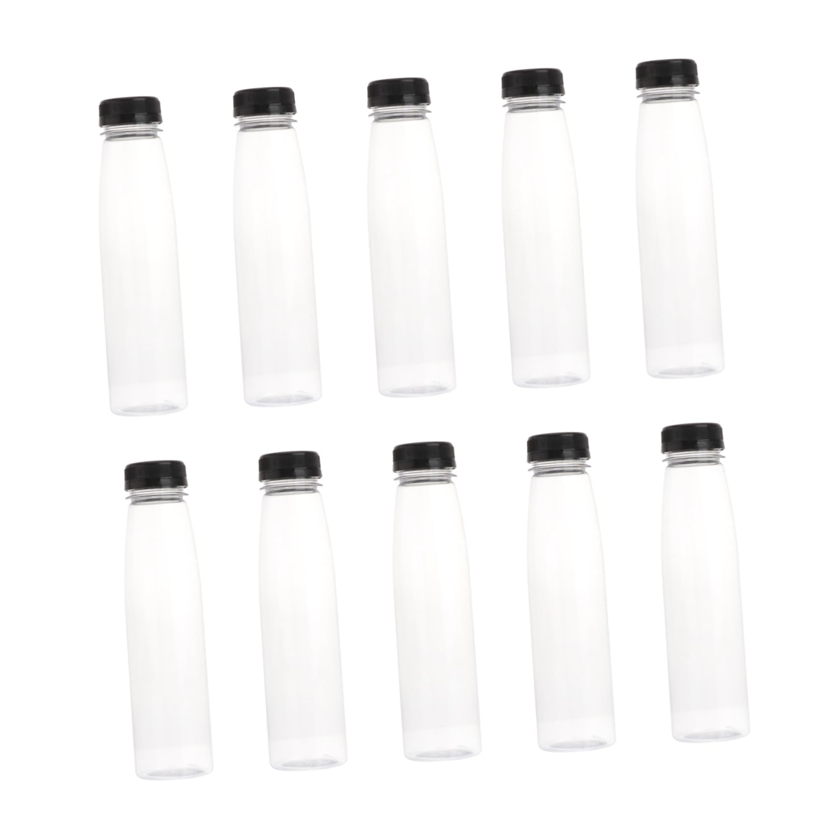 PRETYZOOM 10pcs 330ml Pet Plastic Storage Bottles Caps Leakproof Drink Bottles Food-grade Material for Water