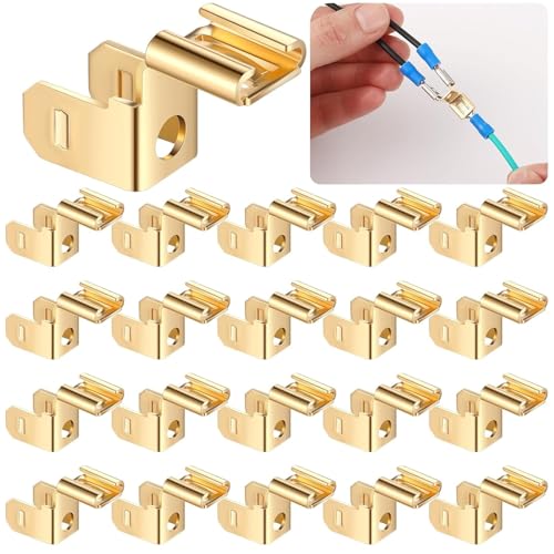 Terminales Piggyback de 1/4 latón para empalmes eléctricos de 3 vías