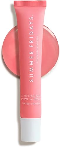 Summer Fridays Tinted Lip Butter Balm - Conditioning Vegan Lip Balm for Instant Moisture, Shine & Hydration - Sheer-Tinted, Soothing Skincare - Pink Sugar (.5 Oz)
