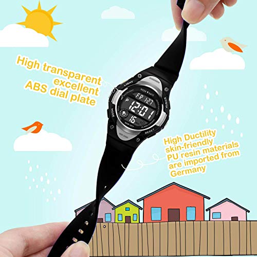 image for cofuo Boys Girls Sport Digital Watch, Kids Outdoor Waterproof Electron