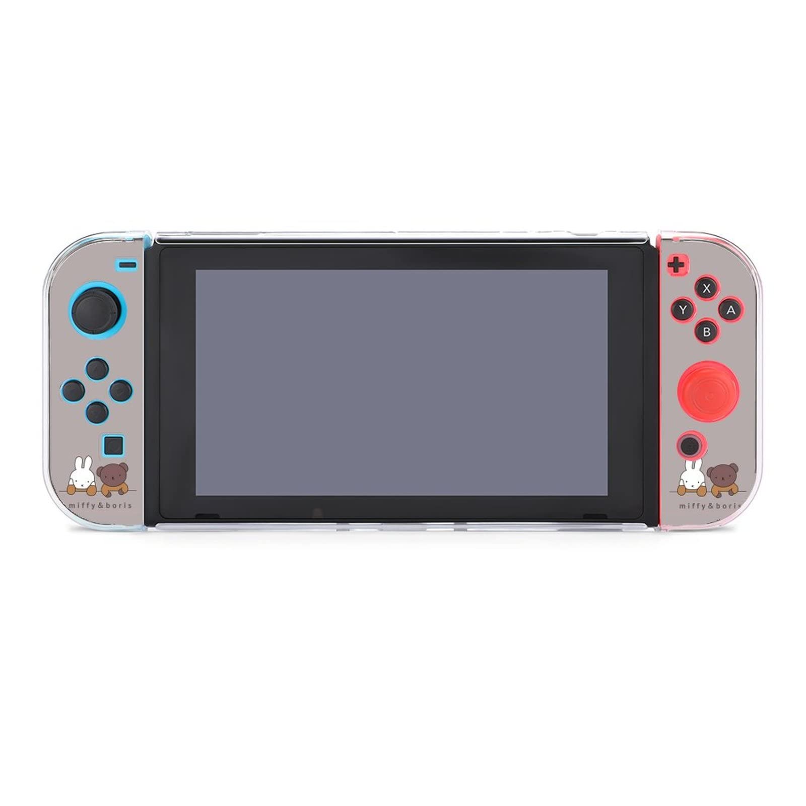 Nintendo Switch - Switch こむ用 Amazon.com: eXtremeRate Clear Red DIY Housing Shell for