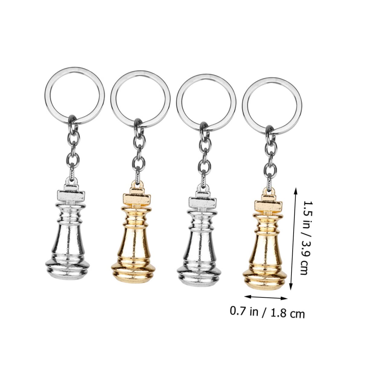 SHERCHPRY 8 portachiavi da appendere a forma di scacchi, regalo di compleanno, anello a catena, portachiavi a scacchi