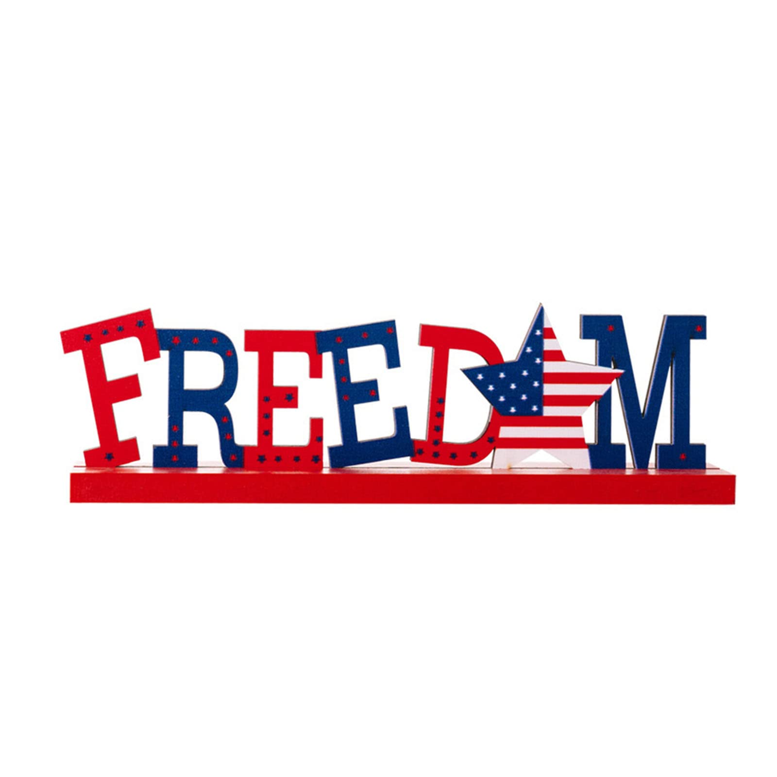 Buxuaaaa Independence Day Wood Ornament 4th of July Decoration Household for Bedroom Dormitory Party Background Decor Independence Day Ornament