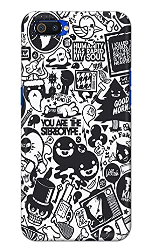 Image of Printed Hard Back Cover Case for Realme C2 | Oppo A1K Back Cover (Mixed Cartoon) -702