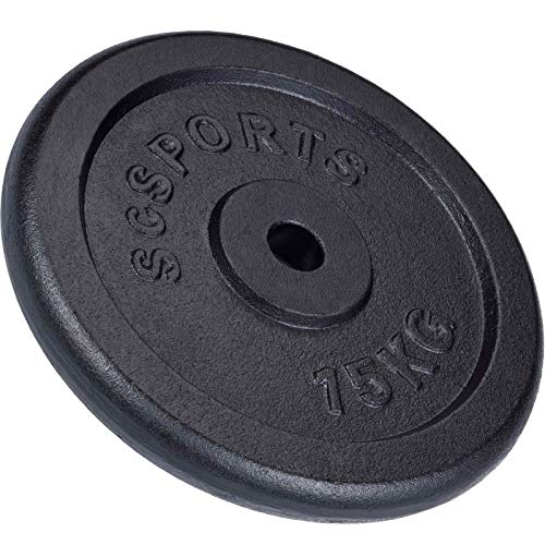 ScSPORTS® Hantelscheiben - Set 15/20/30/40/60kg, 30/31mm Bohrung,...