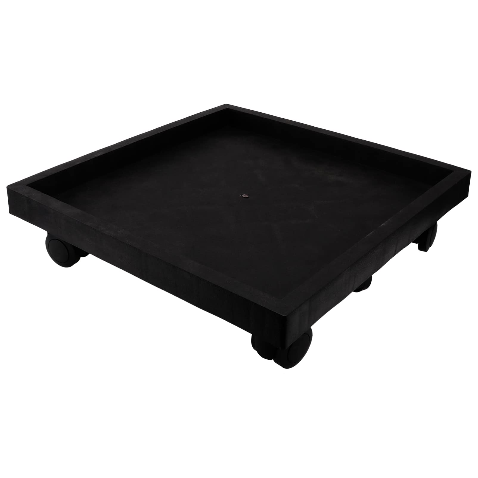 Square Plant, 16'' Flower Pot Mover with Lockable Wheels, Heavy Duty Metal Plant Stand, Plant Pot Pallet Dolly for Indoor Outdoor, Garden Tool