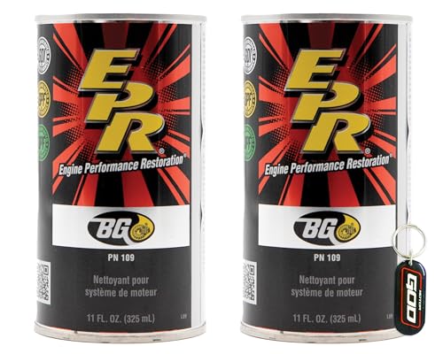 Motor God 2 Cans of New BG EPR Engine Performance Restoration 109 key chain