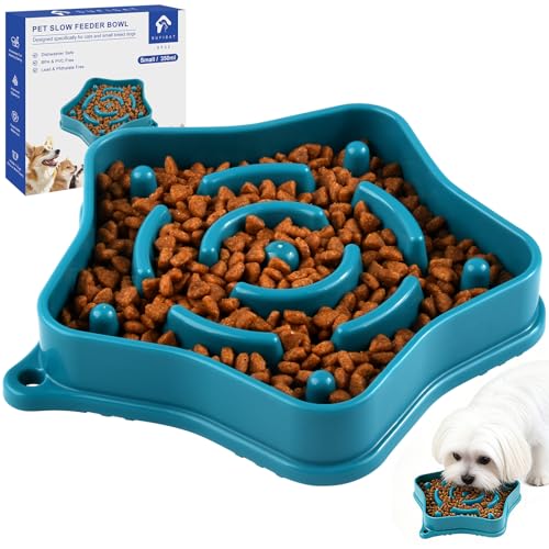 Sufisat Pet Slow Feeder Bowl for Small Dogs, Puzzle Feeder for Petite Dogs, Anti-Choking, Slow Eating, 350ML Capacity, BPA-Free, Small Size