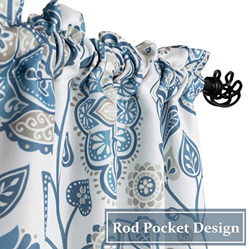 oremila Kitchen Curtain Valance Multi-Color Floral Window Valance for Kitchen and Bathroom, Rod Pocket, 54