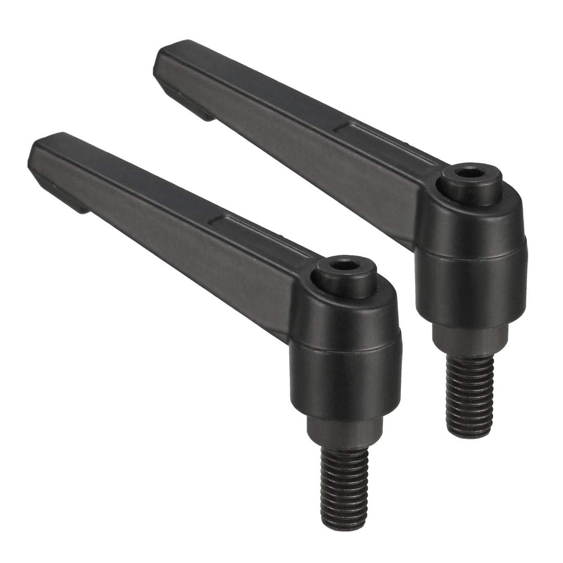 TA-VIGOR 2Pcs Adjustable Clamping Lever Handles, M8 x 16mm Locking Quick Release Push Button Ratchet Screw Knobs