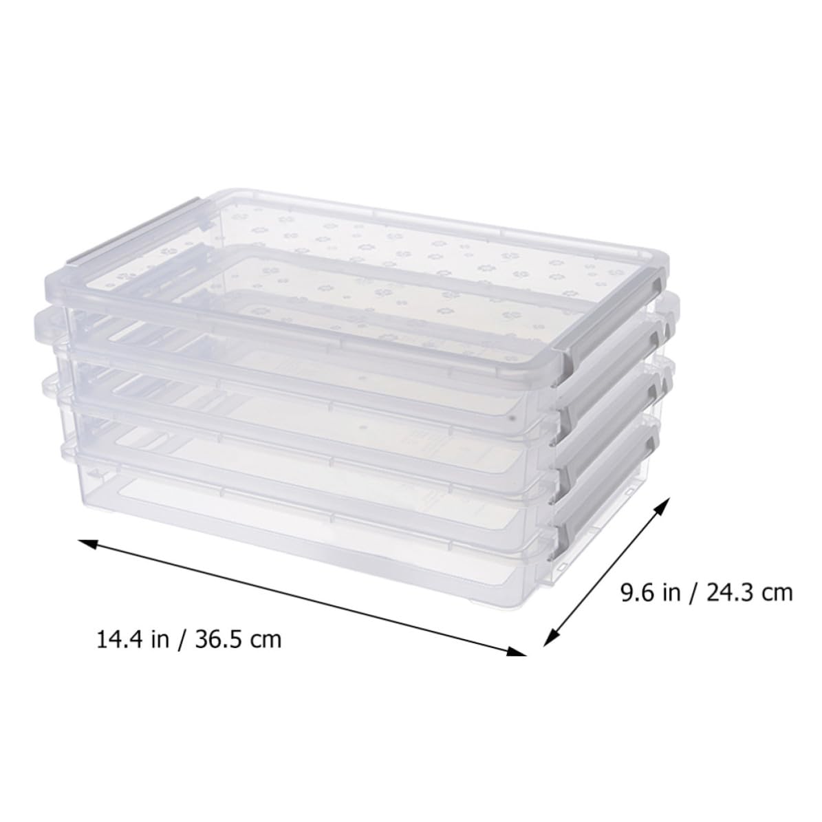 PLAFOPE Scatola Trasparente per Archiviazione File e Cancelleria in Plastica Pp Multistrato per Documenti Leggera e Portatile Organizer Pratico per Ufficio e Studio