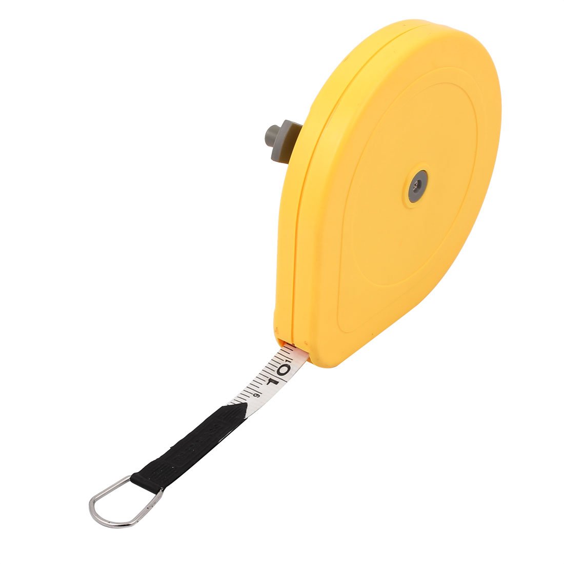 Aexit 20M 65.6Ft Tools & Home Improvement Plastic Housing Retractable Dual Side Metric Fiberglass Tape Measures Measure Tape