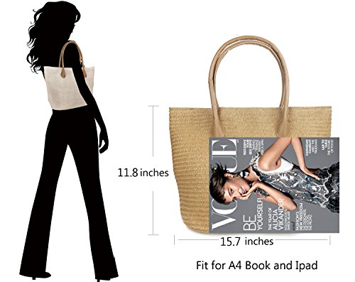 Bolso Tote de Verano para Mujer en Rattan miniatura 7