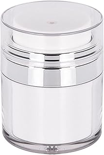 Airless Pump Jars Empty Acrylic Cream Container Empty Airless Pump Jar,1PC Empty Refillable Cosmetic Air Pump Jars,Airless Pump Bottles Cream Jar,Refillable Air Pump Jars Empty Cream Jars,50ml