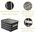5 Pcs Foldable Storage Bin Basket,Foldable Fabric Storage Receive Basket with Handle Cotton Linen Blend Storage Bins for Makeup, Book, Baby Toy,7.9x6.3x5.1 inch