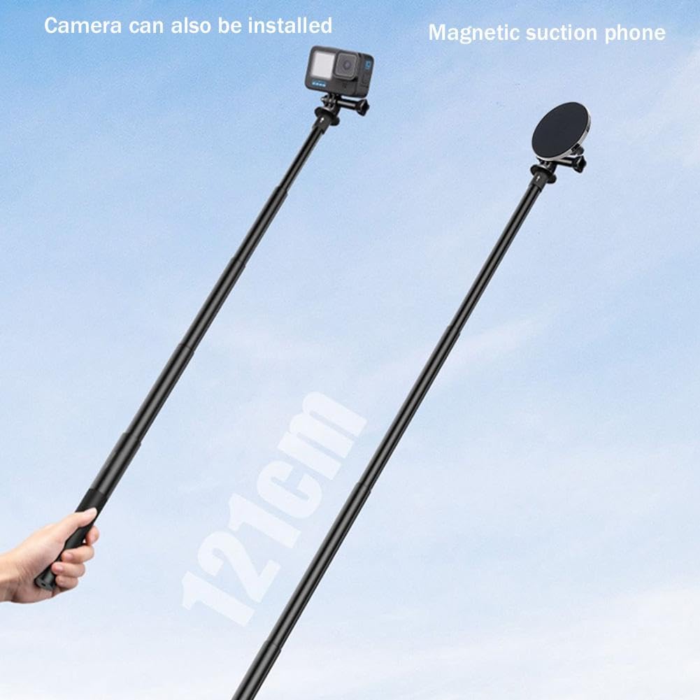 Monopod de golf Selfie Stick y analizador de columpio, trípode ajustable y estaca de pico para grabar tu swing con soporte para teléfono