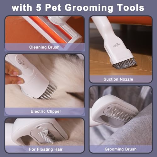 2.0L Dog Grooming Kit, Pet Grooming Kit & Vacuum Suction 99% Pet Hair Groomer, Professional Grooming Clippers with 5 Proven Grooming Tools for Dogs Cats, Quiet Pet Vacuum Groomer (White) 2.0L Dog Grooming Kit, Pet Grooming Kit & Vacuum Suction 99% Pet Hair Groomer, Professional Grooming Clippers with 5 Proven Grooming Tools for Dogs Cats, Quiet Pet Vacuum Groomer (White)