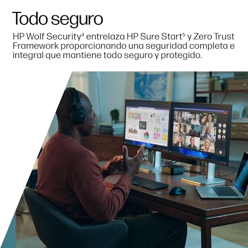 Miniatura 6 de HP USB-C Docking Station 100W G6 Multipuerto con 2 Cables USB - HDMI 2.1, 2X DisplayPort 1.4, 3X USB-A, USB-C, RJ45, Audio, Compatible con myHP, Windows, macOS y Chrome OS - Exclusivo Amazon