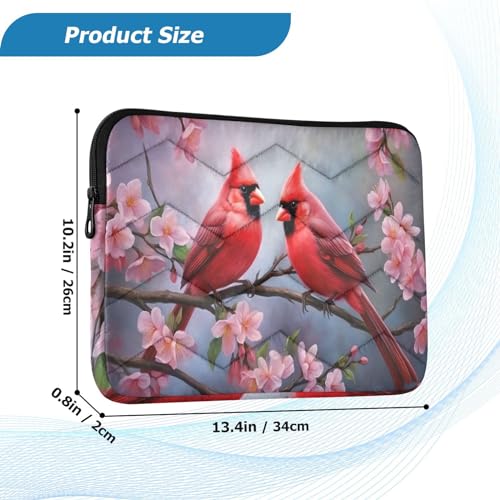 Funda para portátil 13-14 pulg con diseño de pájaro cardinal miniatura 3