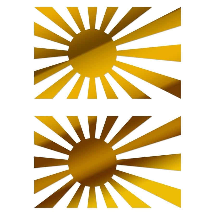 Amazon.co.jp: 日章旗 旭日旗 （メッキゴールド） ミニ