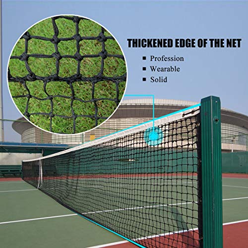 image for PROGOAL Tennis Net 42FT Professional Heavy Duty Nylon Net Double, Comp