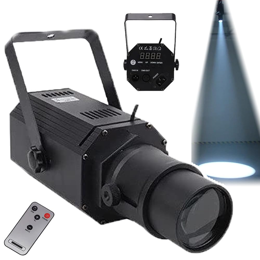 50w Bühnenscheinwerfer (Blende Einstellbar), 4-in-1-LED-Pinspot-Licht (Weiß/Warmweiß), Dmx512/Fernbedienung/Sprachsteuerung, Für Hochzeiten, Bühnenshows WarmWhite