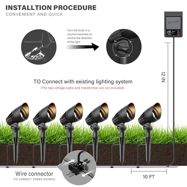 Malibu 50 Watt Floodlight Landscape Lights Outdoor Spotlight Path Light 8301-9601-01