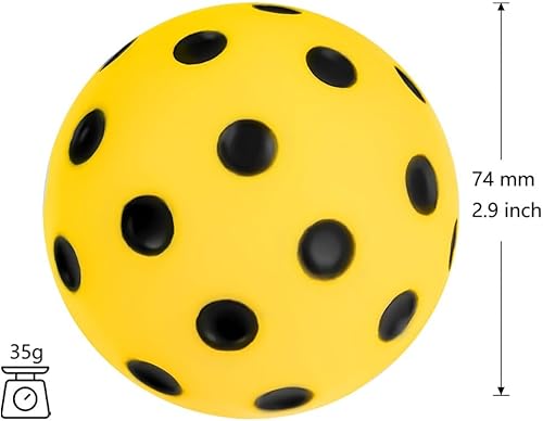 Miniatura 2 de Pelotas silenciosas de pickleball para interiores y exteriores, bolas de espuma silenciosas, paquete de 6 con una bolsa de malla