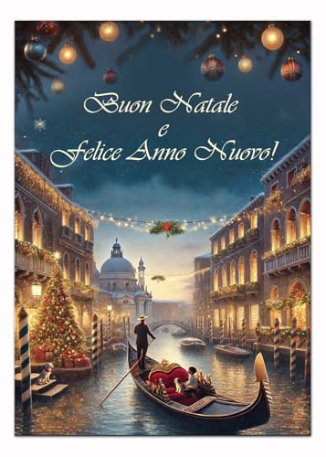 Long Bridge Publishing Italian Language Greetings Christmas Cards with envelopes,