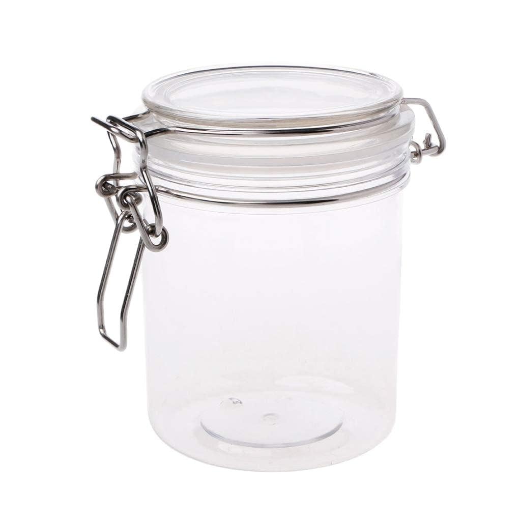 OSNIYAW 500ML Round Clip Top Storage Jar with Airtight Seal Lid Kitchen Food Con Glass Storage Jars with Cork Lids