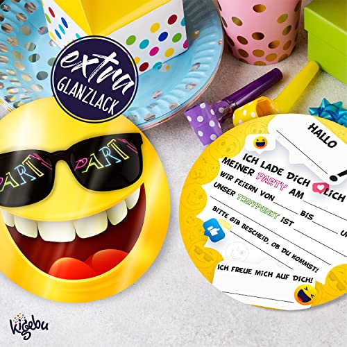 12 cartes d'invitation pour anniversaire et fête, les cartes Smiley sont les invitations parfaites pour les filles et… - Image 8