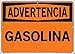 Vestil SI-W-60-C-AC-130-S GASOLINE/GASOLINA Warning Sign, Aluminum Composite, 0.130" Overall Size, 14.5" W x 10.5" H
