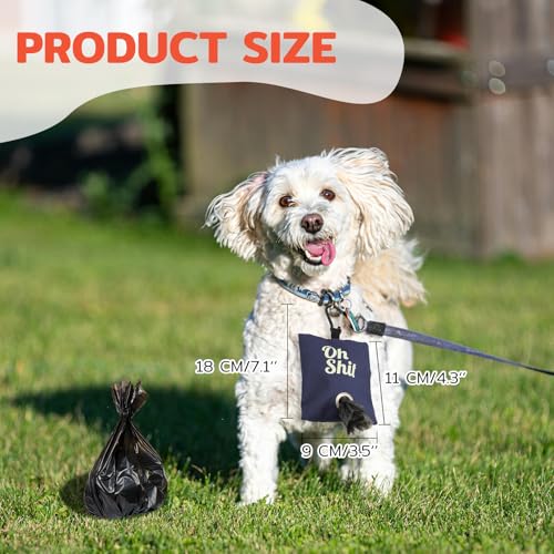 Image of 2 Pack Dog Poop Bag Dispenser with Clip, Doggie Poop Bag Holders for Leashes, Dog Waste Bag Dispenser, Doggy Bag Holder Pouch, Lightweight Fabric for Pet Running Walking Hiking (Orange)