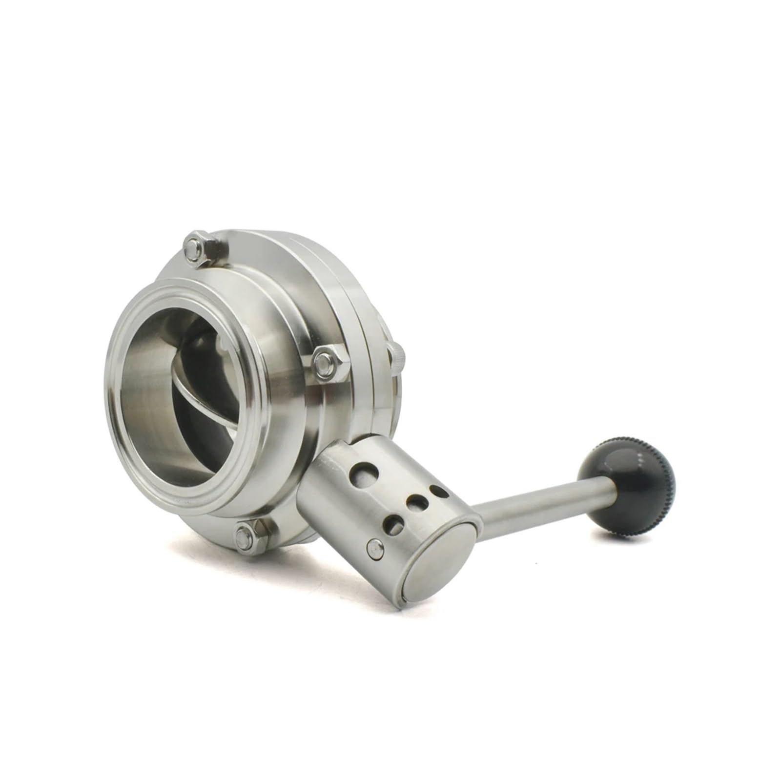 Valvola a Farfalla in Acciaio Inossidabile SS304/316L 3/4 "1" 1-1/2 "2" 3 "4" OD50.5/64/119mm Valvola a Farfalla a Tre Clip(32mm Ferrule 50.5,SS304)