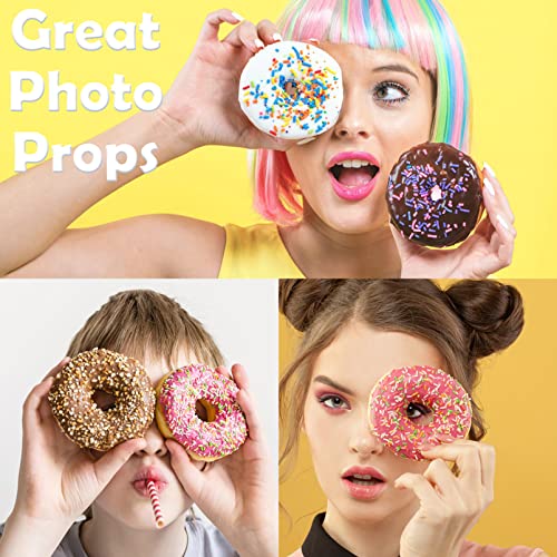 inheming 6 Stück Künstliche Donuts Realistische Fake Donuts Modell,Simulation Gefälschte Donuts,Kuchenspielzeug,Fotografie Requisiten Heimdekoration