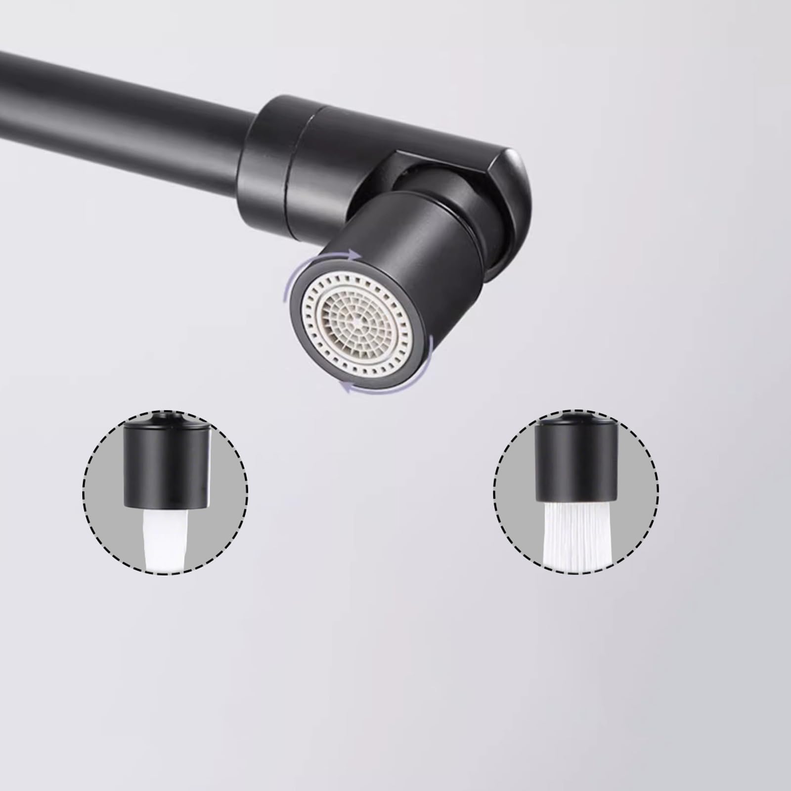 Rubinetto Cucina A Muro Ottone Rubinetto Lavello Cucina Pieghevole per Riempimento Pentole,Argento