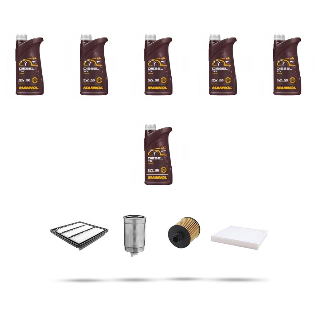 Kit tagliando 4 FILTRI e 6L OLIO M compatibile con Fiat Freemont 2.0 Ds 125kw dal 2011