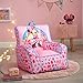 Idea Nuova Disney Minnie Mouse Toddler Nylon Bean Bag Chair with Piping & Top Carry Handle, Large