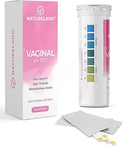 Natureland Vaginal Health pH Test Strips, Feminine pH Test, Value Pack | Monitor Vaginal Intimate Health &amp; Prevent Infection | Accurate Acidity &amp; Alkalinity Balance (40 Strips)