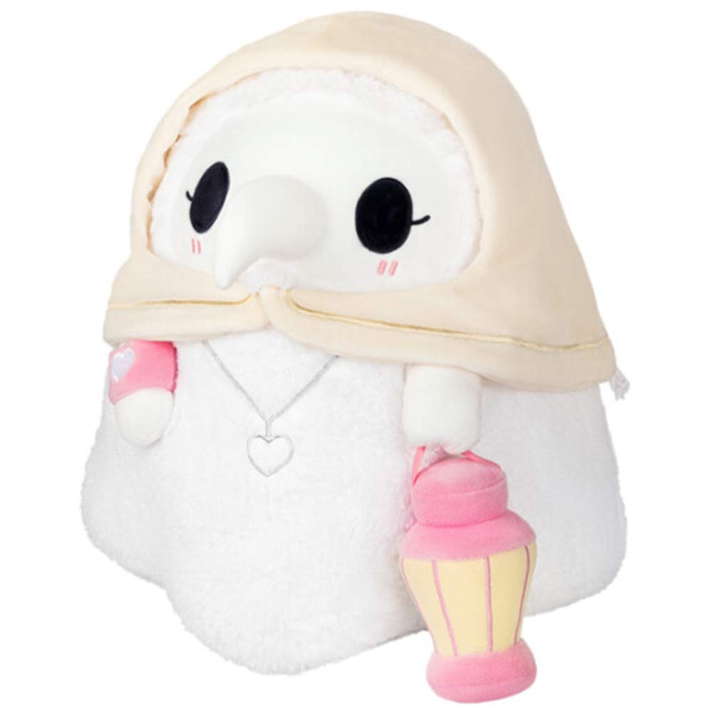 Muiltvoe Plague Doctor Plush Toy, 20cm Halloween Luminous Plush Stuffed Doll, Plague Doctor Doll for Halloween Decoration (White)