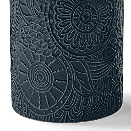 American Atelier 4-Piece Ceramic Canister Set with Wooden Lids for Kitchen Storage