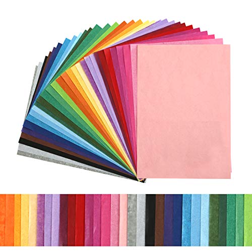 KESOTE 300 Sheets 30 Assorted Colors 11.5\" x 8\" Craft Tissue Paper Bulk for Small Gift Bags, DIY Tissue Paper Flower Pom Pom Garland Crafts