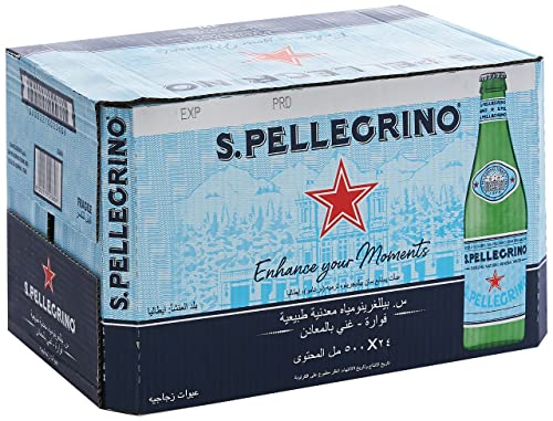 San Pellegrino Sparkling Natural Mineral Water Glass - 500Ml (Pack Of 24)