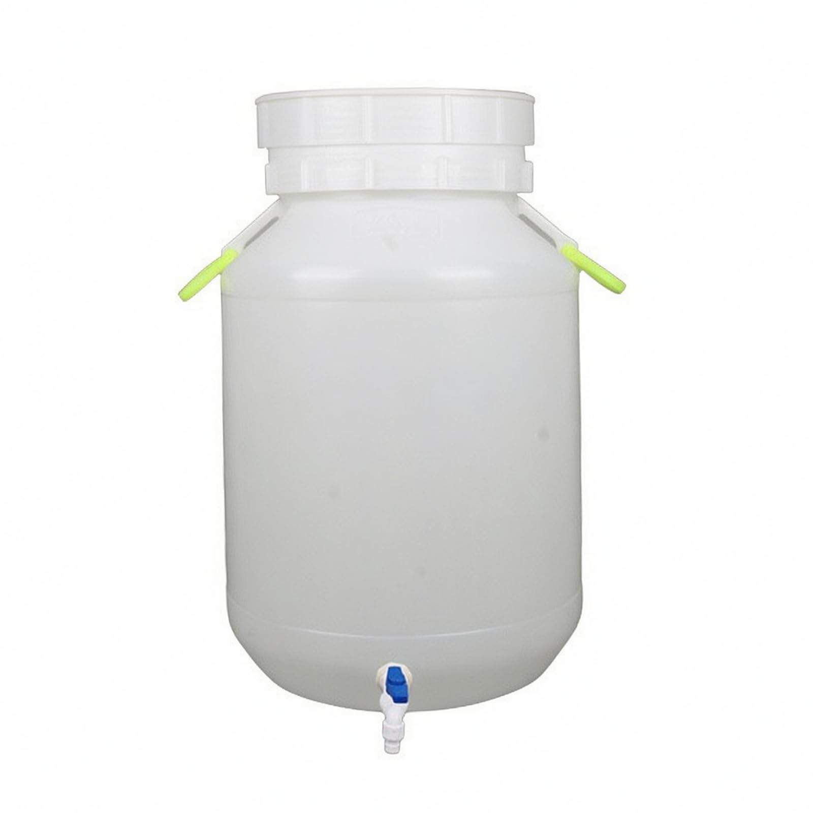 Fût Stockage en Plastique | Robuste, Réservoir d'eau, Étanche, Conteneur, pr Cuisine, Atelier, 75L, Robinet À Poignée Jaune