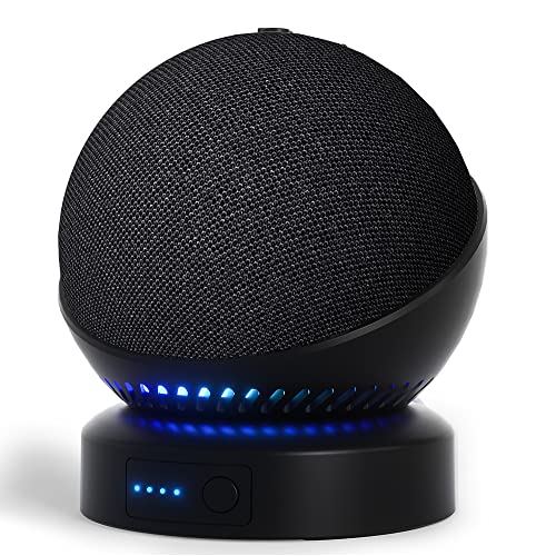 Liboer Battery Base for Echo Dot 5th Gen Portable Echo Dot 4th and 5th Gen & Homepod Mini Battery Base Pack, Not Including dot Speaker (Black)