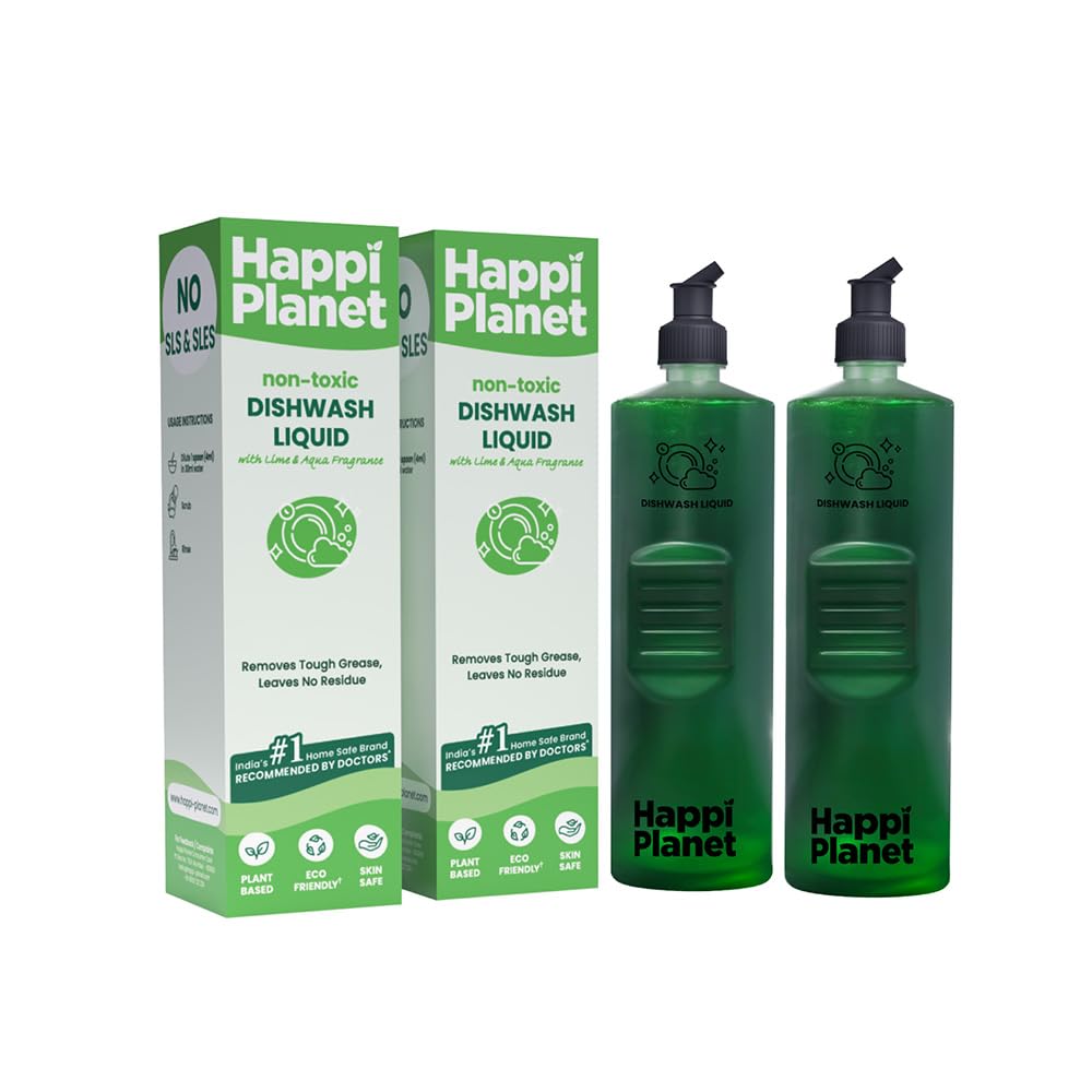 Happi Planet | Organic Dishwash Liquid Gel Refill | 2L | Enzyme Powered, Natural, Herbal, Eco-Friendly, Plant Based, Non-Toxic | Removes Tough Grease & Odour, No Toxic Residue, Baby & Pet Safe-image-36