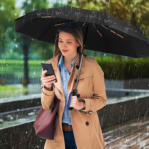 Image of ESPERO Umbrella, Umbrella For Rain Big Size, Automatic Open Windproof & UV Protection Anti-Slip Handle Lightweight 95% UV Block for Men, Women for Rain & Sun Coverage