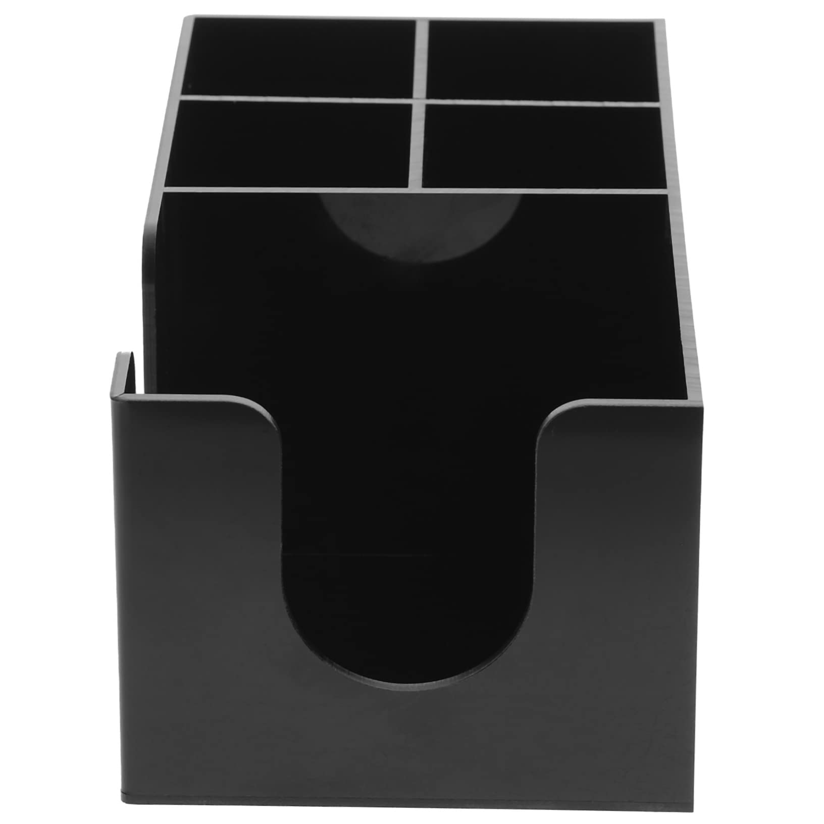 Alipis Coffee Station Organizer Acrylic Coffee Bar Condiment Container with Compartment Design for Sugar Straws Tea Bags More Space Saving Home Kitchen Accessory