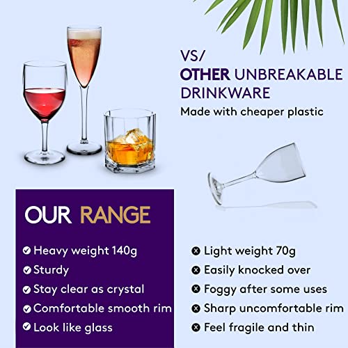 RB Cocktail Rock Glazen Premium Kunststof Onbreekbaar Herbruikbaar 35cl, Set van 12 - Image 5